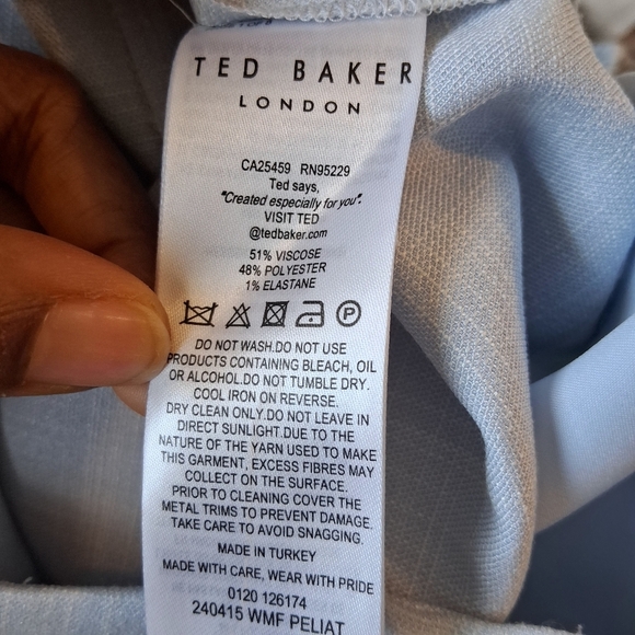 Ted Baker Soft Blue Lightweight Tailored Shorts Shorts Size Small - Picture 6 of 9